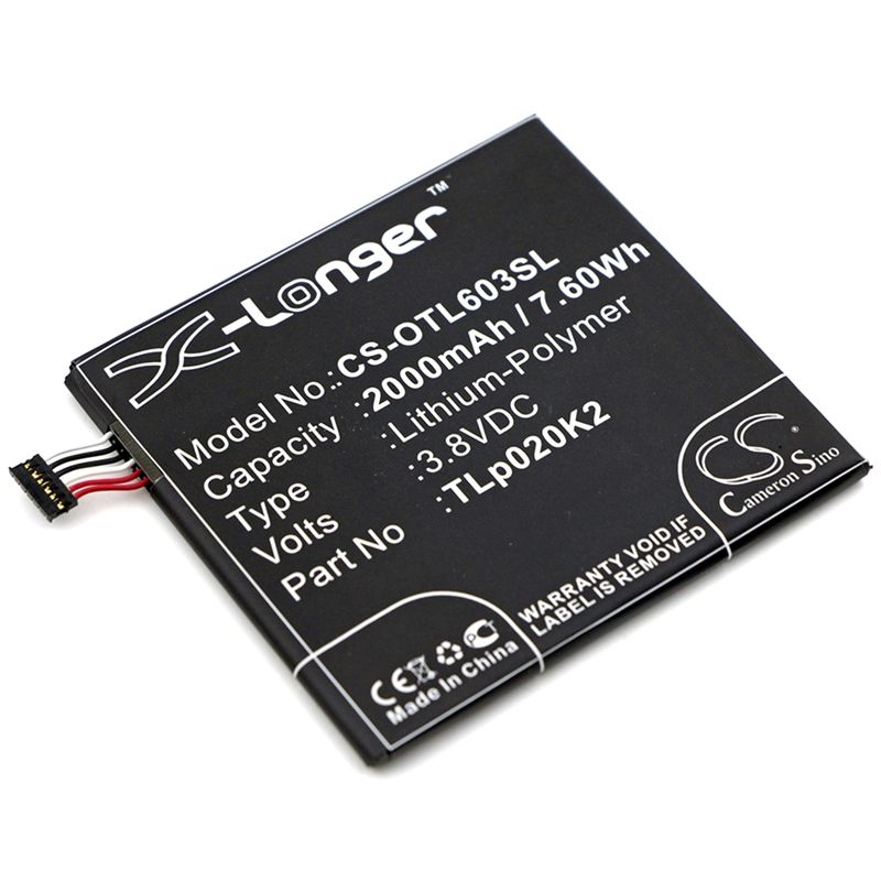 Li-Polymer Battery fits Alcatel, 6039s-2aalus7, one touch idol 3 4.7, ot-6039 3.8V, 2000mAh Mobile & SmartPhone Cameron Sino Technology Limited