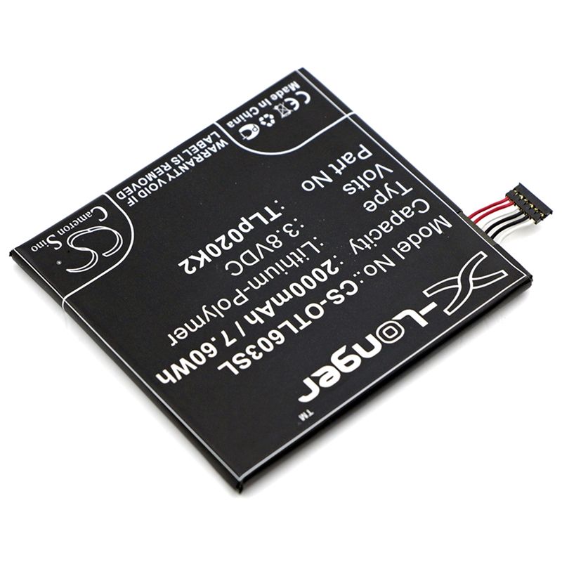 Li-Polymer Battery fits Alcatel, 6039s-2aalus7, one touch idol 3 4.7, ot-6039 3.8V, 2000mAh Mobile & SmartPhone Cameron Sino Technology Limited