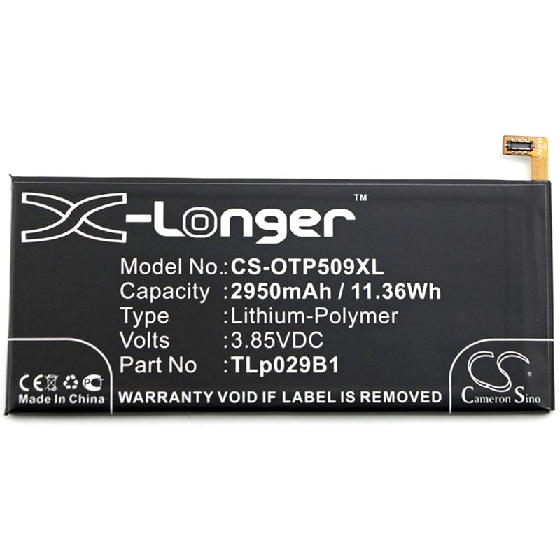 Li-Polymer Battery fits Alcatel, fl02, flash plus 2, flash plus ii 3.85V, 2950mAh Mobile & SmartPhone Cameron Sino Technology Limited