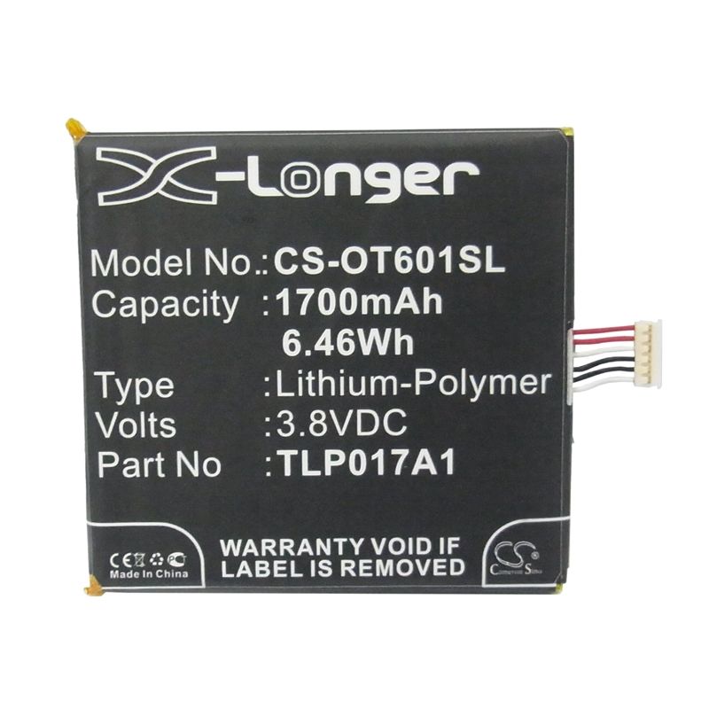 Li-polymer Battery Fits Alcatel, Idol 2 Mini, Idol Mini, Idol Mini Dual Sim 3.8v, 1700mah Mobile, SmartPhone Cameron Sino Technology Limited (Suspended)