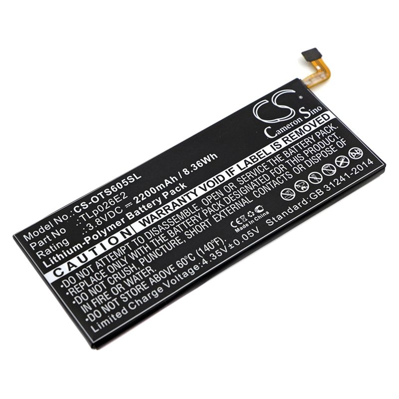 Li-polymer Battery Fits Alcatel, Idol 4 Dual Sim, One Touch Idol 4, One Touch Idol 4 Dual Sim 3.8v, 2200mah Mobile & SmartPhone Cameron Sino Technology Limited