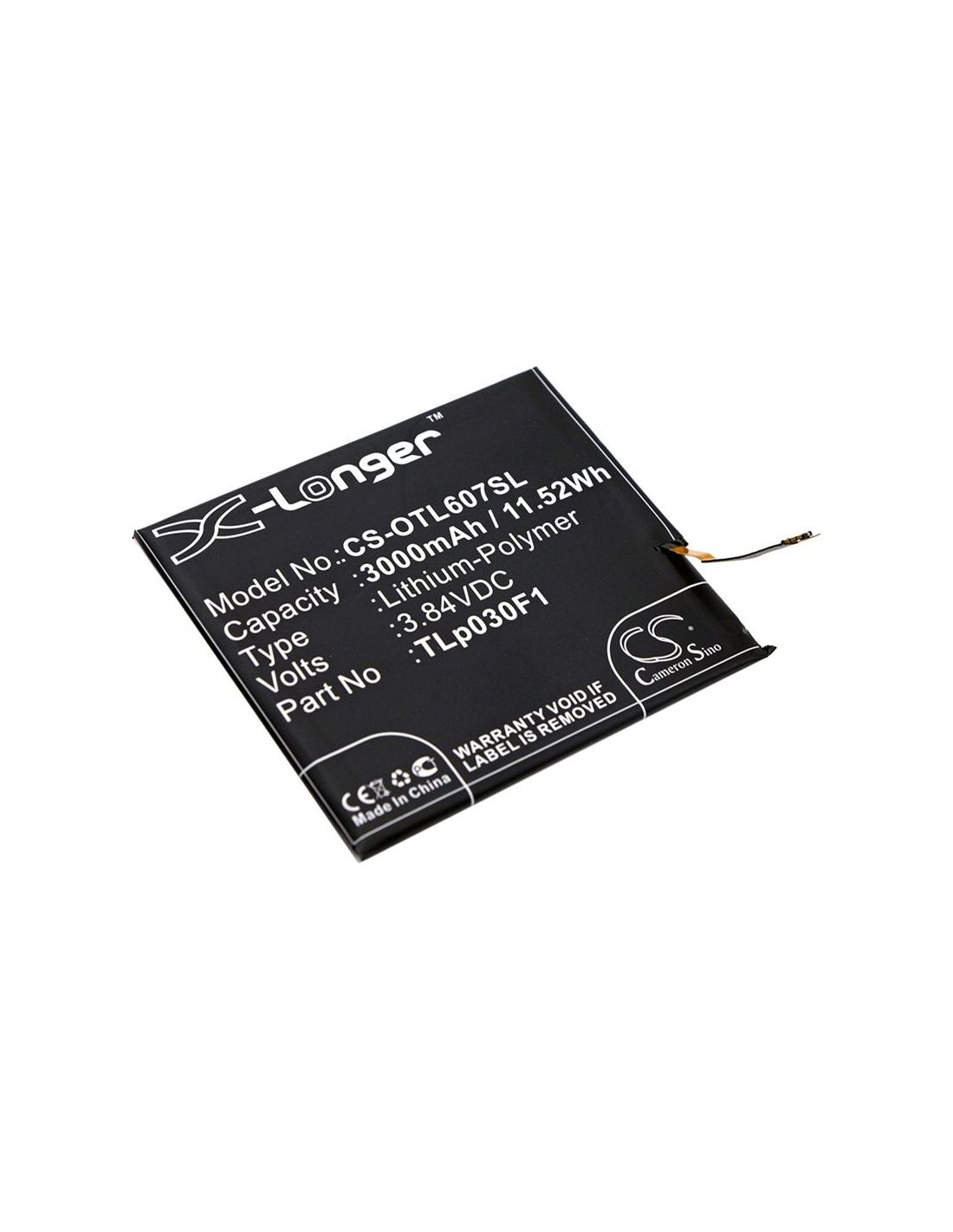 Li-polymer Battery Fits Alcatel, Idol 4 Pro, Idol 4s Dual Sim, One Touch Idol 4 Pro 3.84v, 3000mah Mobile & SmartPhone Cameron Sino Technology Limited