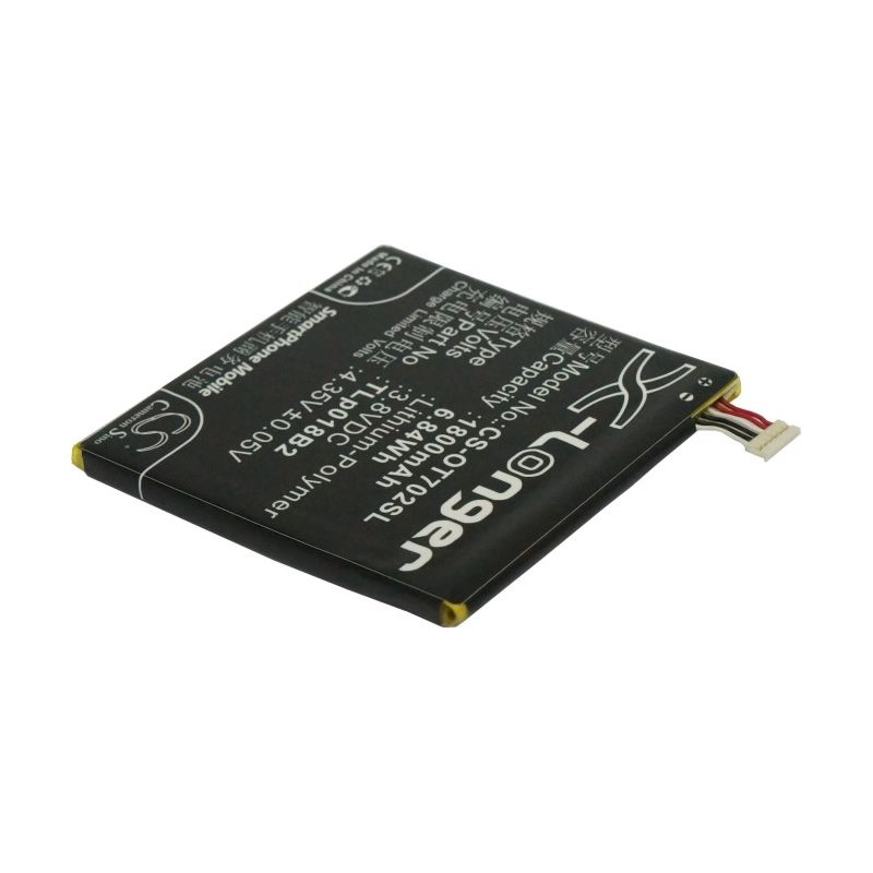 Li-Polymer Battery fits Alcatel, one touch 7024, one touch 7024w, one touch fierce 3.8V, 1800mAh Mobile & SmartPhone Cameron Sino Technology Limited