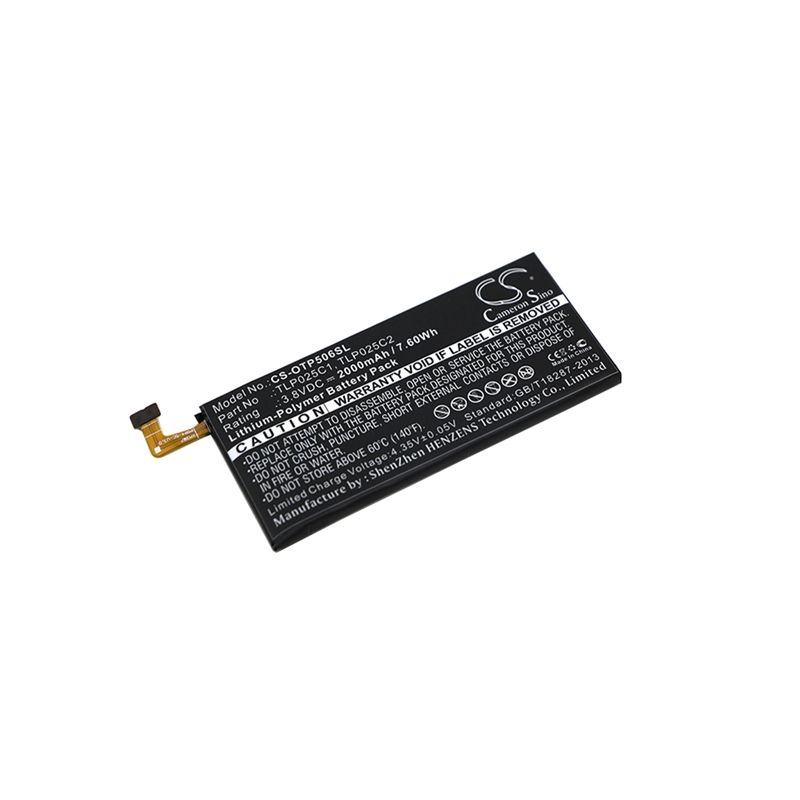Li-Polymer Battery fits Alcatel, one touch allure, one touch fierce 4, one touch idol 3 5.5 3.8V, 2000mAh Mobile & SmartPhone Cameron Sino Technology Limited