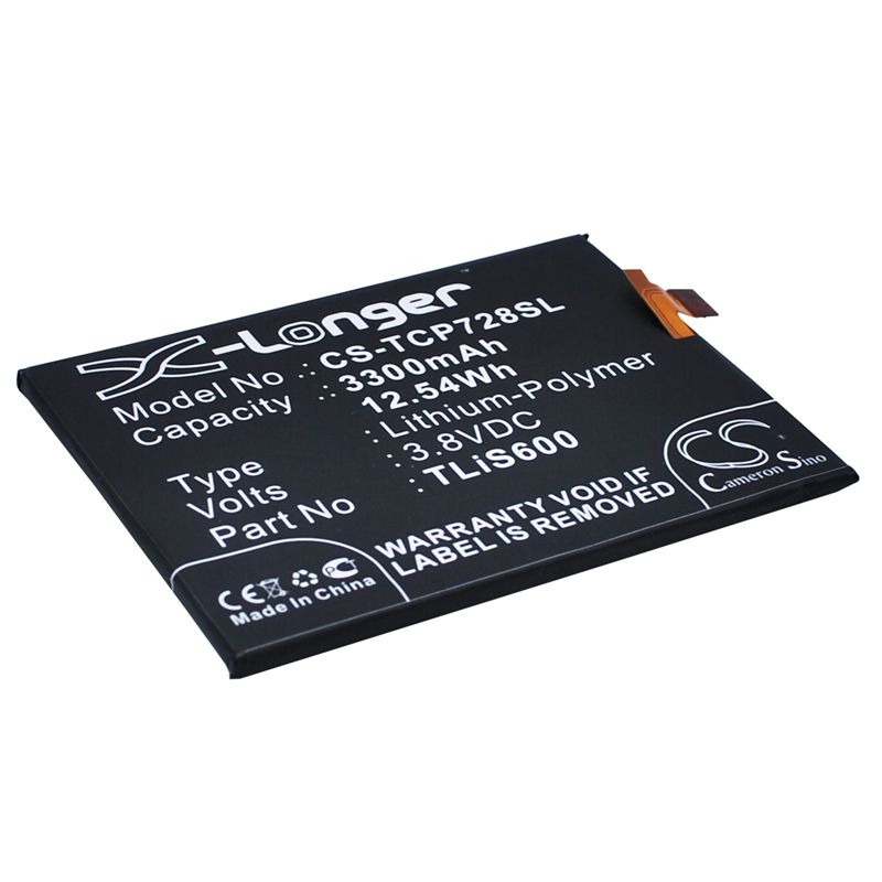 Li-Polymer Battery fits Alcatel, one touch flash plus, ot-7054, ot-7054t 3.8V, 3300mAh Mobile & SmartPhone Cameron Sino Technology Limited