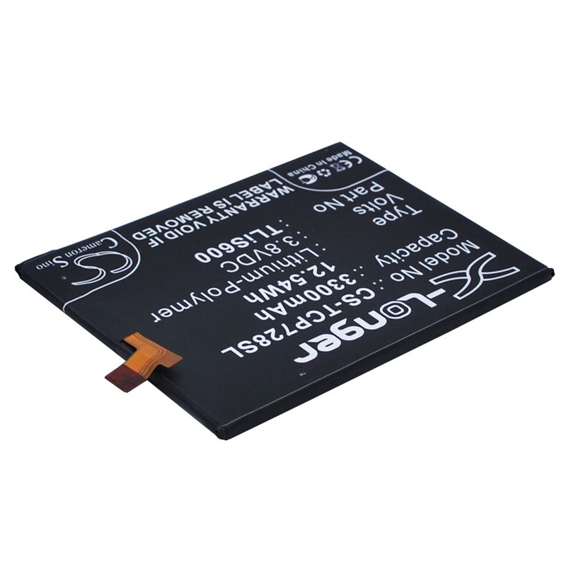 Li-Polymer Battery fits Alcatel, one touch flash plus, ot-7054, ot-7054t 3.8V, 3300mAh Mobile & SmartPhone Cameron Sino Technology Limited