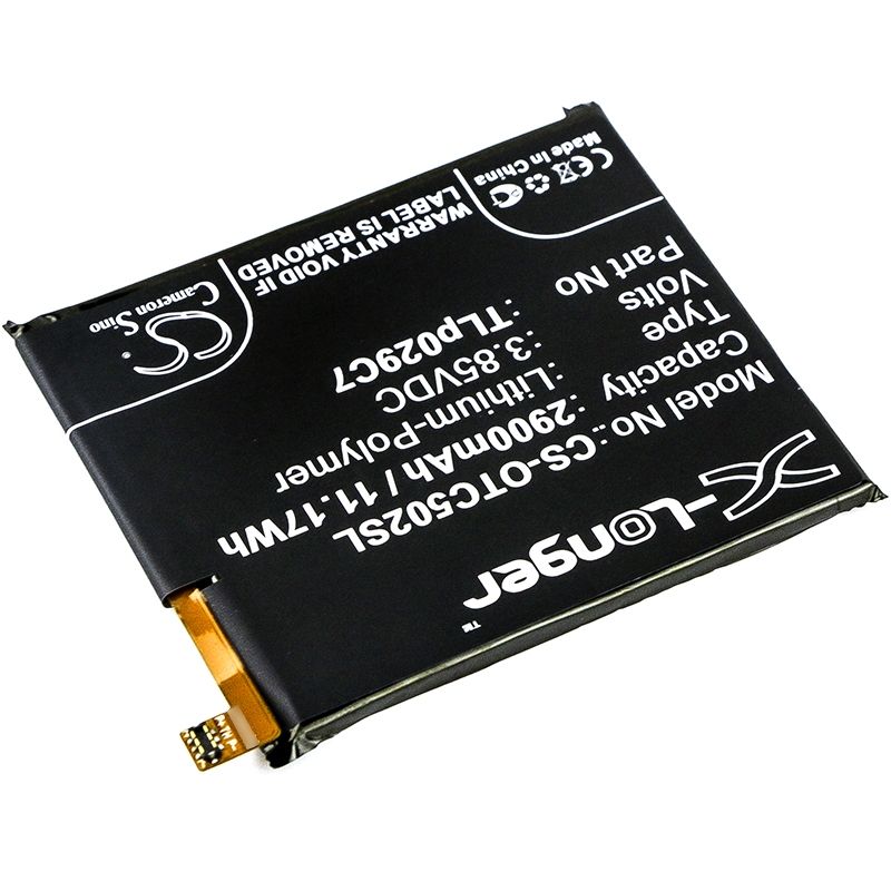 Li-Polymer Battery fits Alcatel, one touch idol 3c, one touch idol 3c td-lte, ot5026d 3.85V, 2900mAh Mobile & SmartPhone Cameron Sino Technology Limited