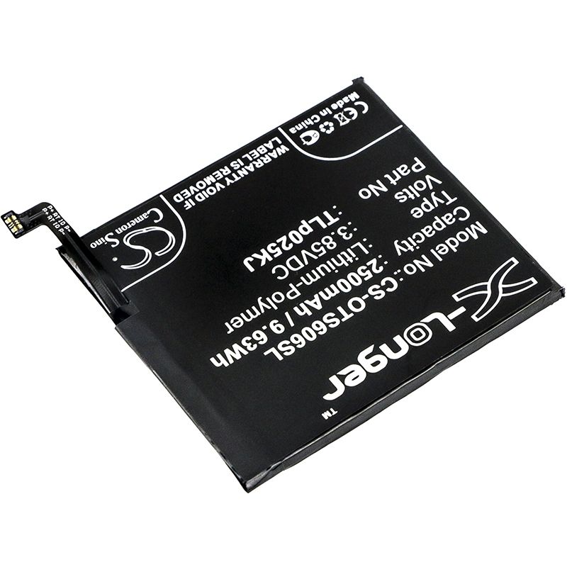 Li-Polymer Battery fits Alcatel, one touch idol 5s, one touch idol 5s lte, ot-6060s 3.85V, 2500mAh Mobile & SmartPhone Cameron Sino Technology Limited