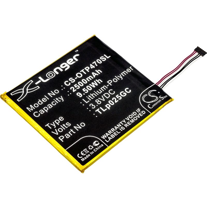 Li-Polymer Battery fits Alcatel, one touch pixi 4 7.0, one touch pixi 4 7.0 3g, one touch pixi 4 7.0 4g 3.8V, 2500mAh Mobile & SmartPhone Cameron Sino Technology Limited