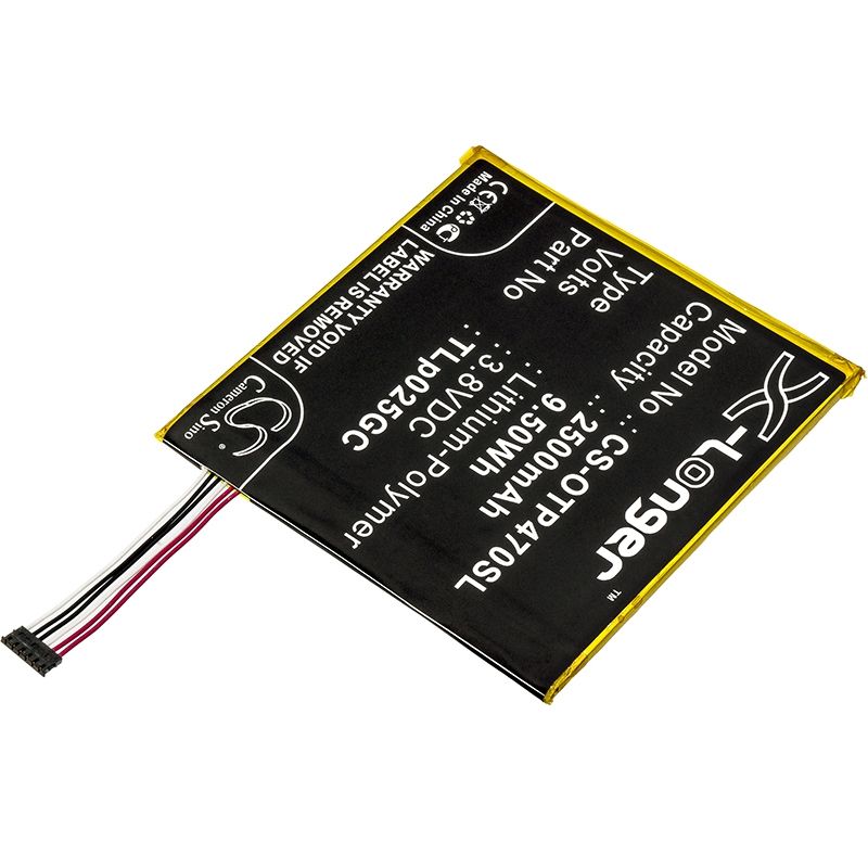 Li-Polymer Battery fits Alcatel, one touch pixi 4 7.0, one touch pixi 4 7.0 3g, one touch pixi 4 7.0 4g 3.8V, 2500mAh Mobile & SmartPhone Cameron Sino Technology Limited