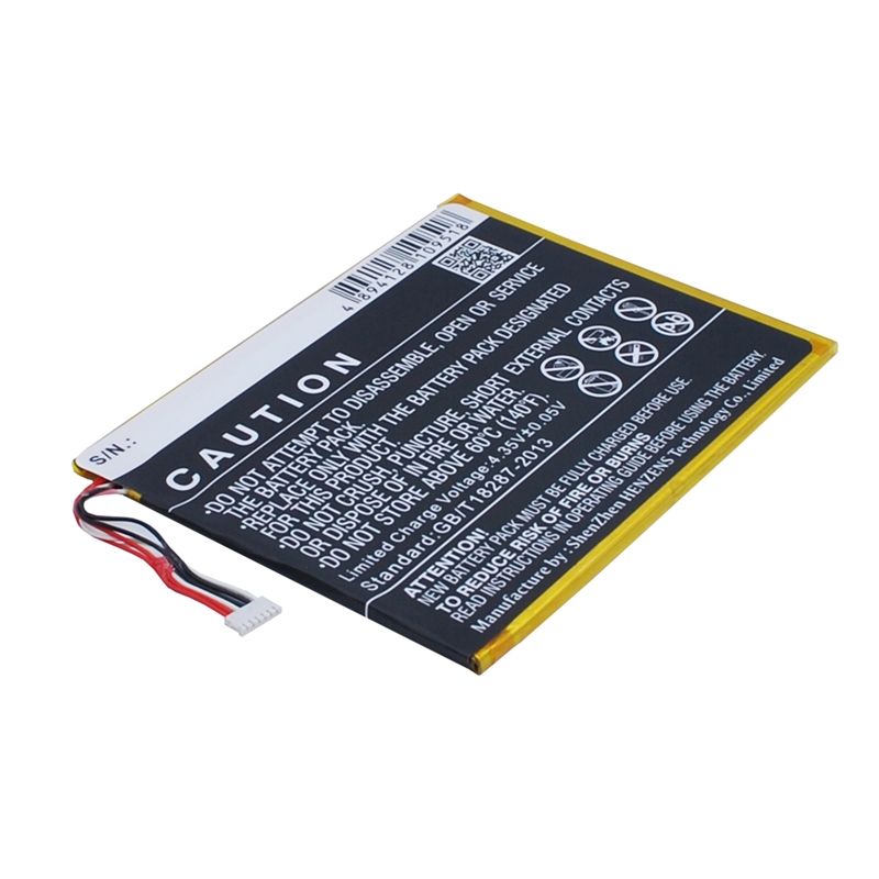 Li-polymer Battery Fits Alcatel, One Touch Pixi 7, Ot-9006w 3.8v, 2800mah Mobile & SmartPhone Cameron Sino Technology Limited