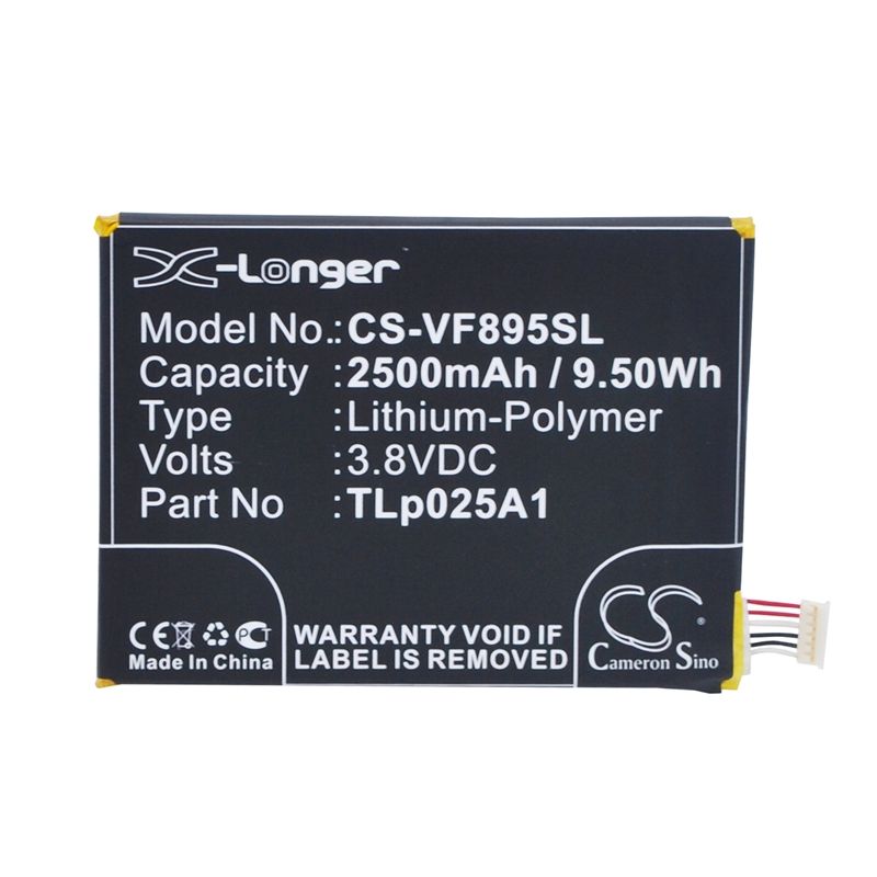 Li-Polymer Battery fits Alcatel, one touch pop 2 5.0, ot-7043, ot-7043a 3.8V, 2500mAh Mobile & SmartPhone Cameron Sino Technology Limited