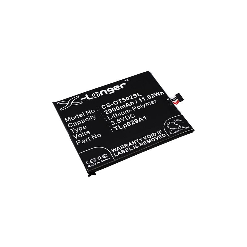 Li-Polymer Battery fits Alcatel, one touch pop 3 5.5, ot-5025, ot-5025d 3.8V, 2900mAh Mobile, SmartPhone Cameron Sino Technology Limited (Suspended)
