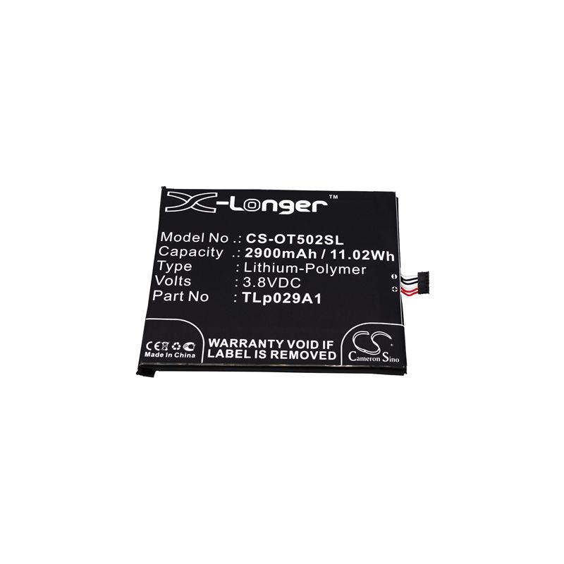 Li-Polymer Battery fits Alcatel, one touch pop 3 5.5, ot-5025, ot-5025d 3.8V, 2900mAh Mobile, SmartPhone Cameron Sino Technology Limited (Suspended)