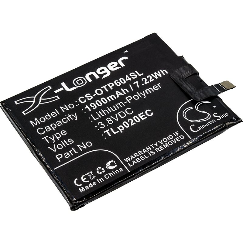Li-Polymer Battery fits Alcatel, one touch pop up, one touch pop up lte dual sim, ot-6044 3.8V, 1900mAh Mobile & SmartPhone Cameron Sino Technology Limited
