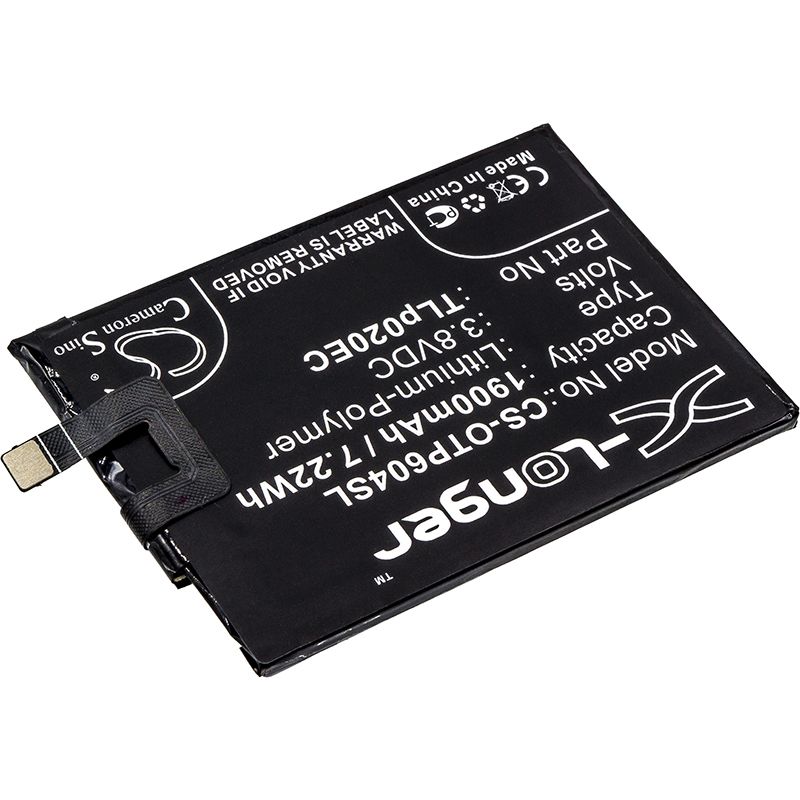 Li-Polymer Battery fits Alcatel, one touch pop up, one touch pop up lte dual sim, ot-6044 3.8V, 1900mAh Mobile & SmartPhone Cameron Sino Technology Limited