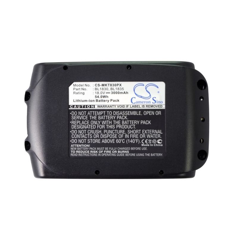 Li-ion Battery Fits Makita, Bbo180, Bbo180z, Bcf201 18.0v, 3000mah Power Tools Cameron Sino Technology Limited