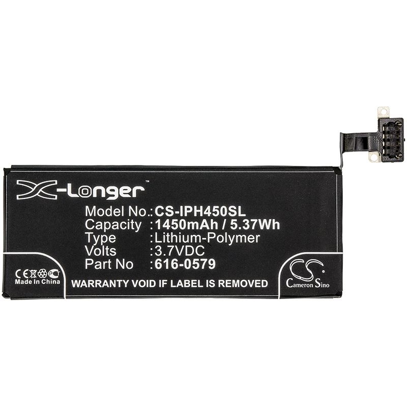 Li-polymer Battery Fits Apple, A1387, A1431, Iphone 4s 3.7v, 1450mah Mobile & SmartPhone Cameron Sino Technology Limited