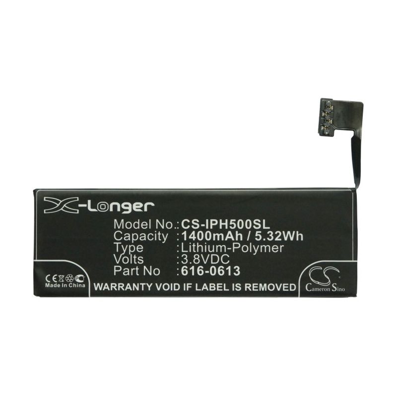 Li-polymer Battery Fits Apple, A1428, A1429, Iphone 5 3.8v, 1400mah Mobile & SmartPhone Cameron Sino Technology Limited