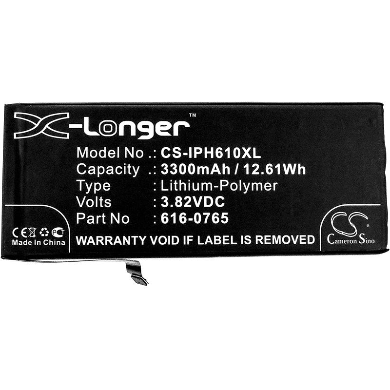Li-polymer Battery Fits Apple, A1522, A1524, A1593 3.82v, 3300mah Mobile & SmartPhone Cameron Sino Technology Limited