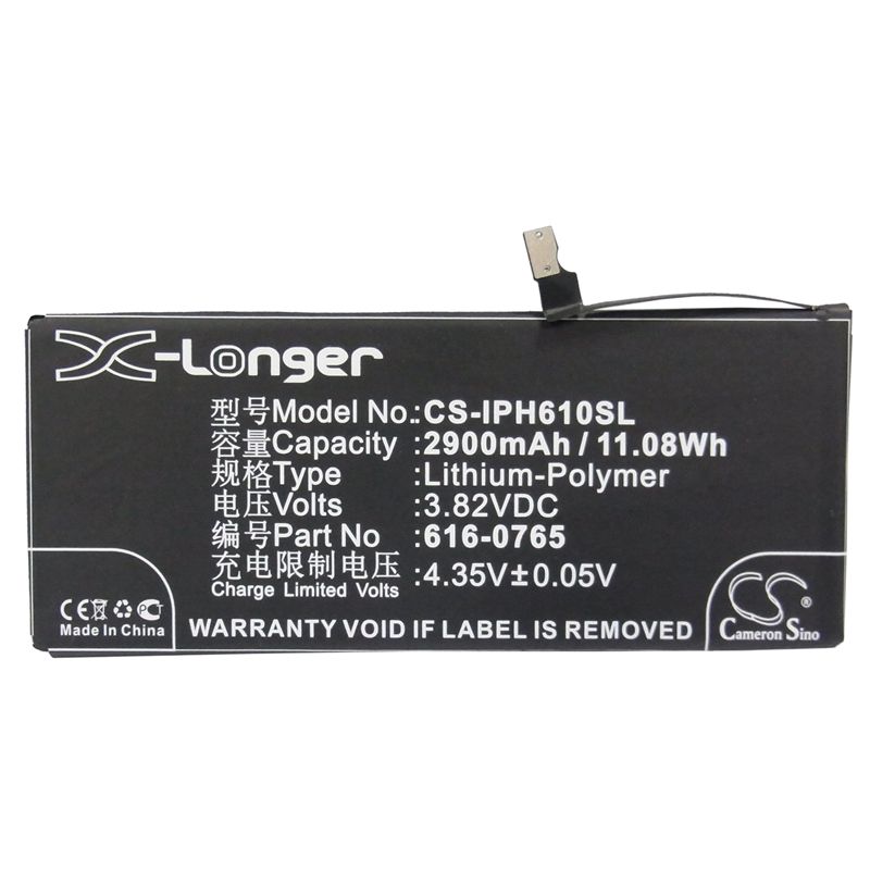 Li-polymer Battery Fits Apple, A1522, A1524, A1593 3.82v, 2900mah Mobile & SmartPhone Cameron Sino Technology Limited