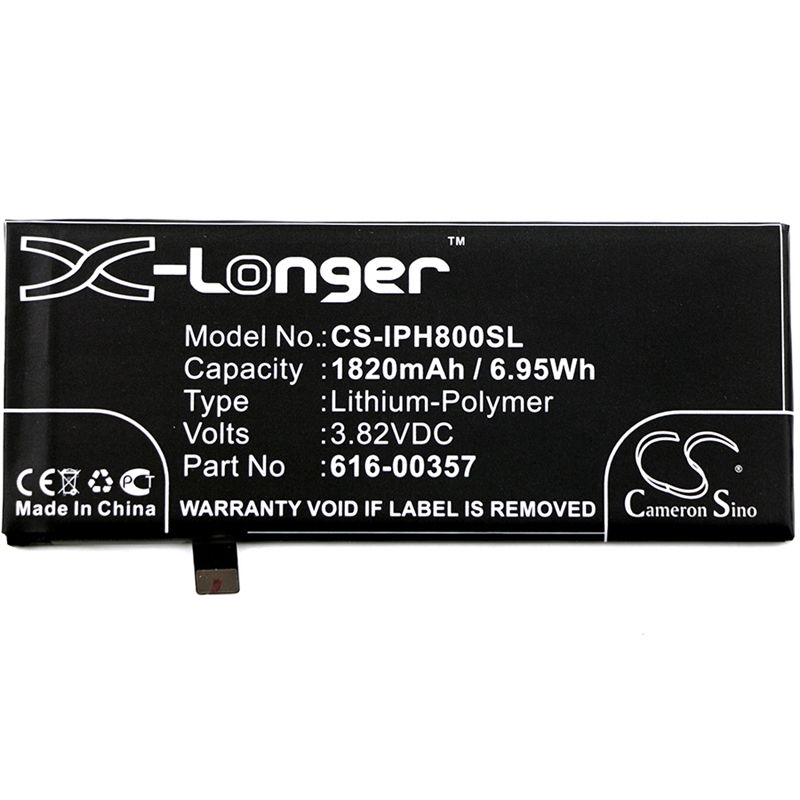 Li-polymer Battery Fits Apple, A1863, Iphone 8, Mq6k2ll/a 3.82v, 1820mah Mobile & SmartPhone Cameron Sino Technology Limited