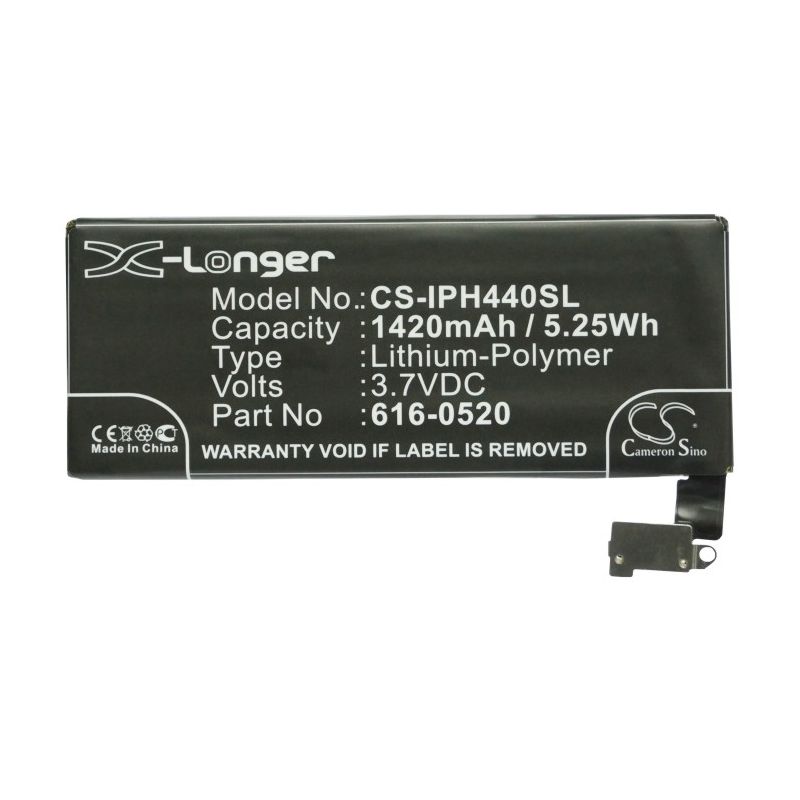Li-polymer Battery Fits Apple, Iphone 4g, Iphone 4g 16gb, Iphone 4g 32gb 3.7v, 1420mah Mobile & SmartPhone Cameron Sino Technology Limited