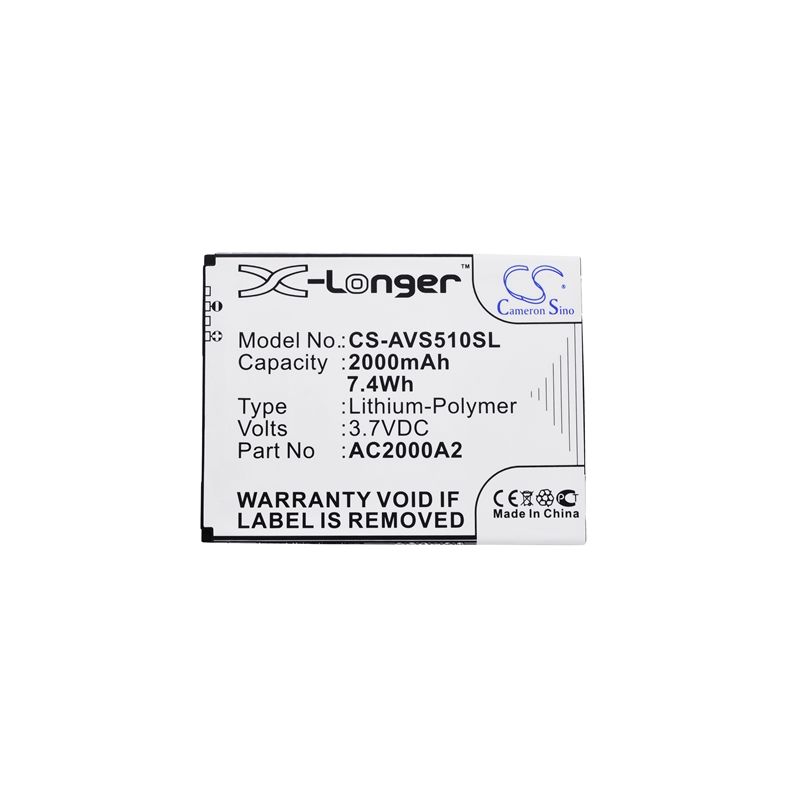 Li-Polymer Battery fits Archos, 50c oxygen 3.7V, 2000mAh Mobile & SmartPhone Cameron Sino Technology Limited
