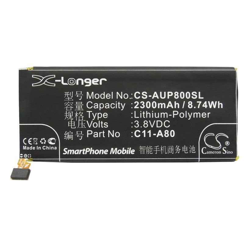 Li-Polymer Battery fits Asus, a80, a80c, a86 3.8V, 2300mAh Mobile & SmartPhone Cameron Sino Technology Limited