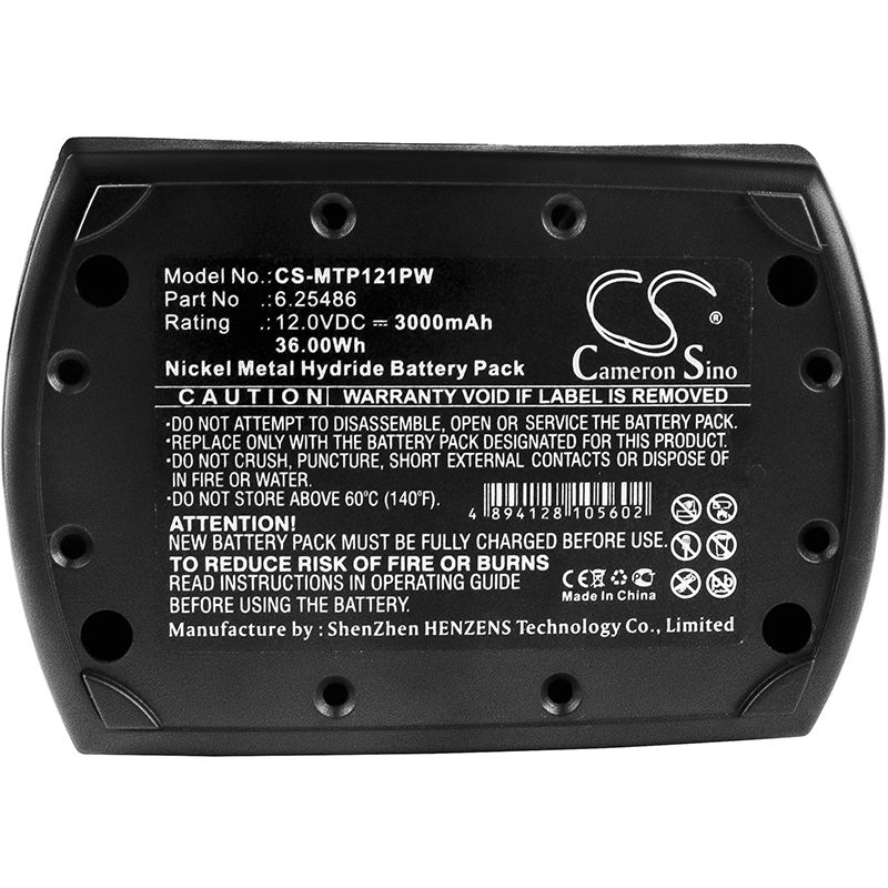 Ni-mh Battery Fits Metabo, Bs 12 Sp, Bsz 12, Bsz 12 Impuls 12.0v, 3000mah Power Tools Cameron Sino Technology Limited