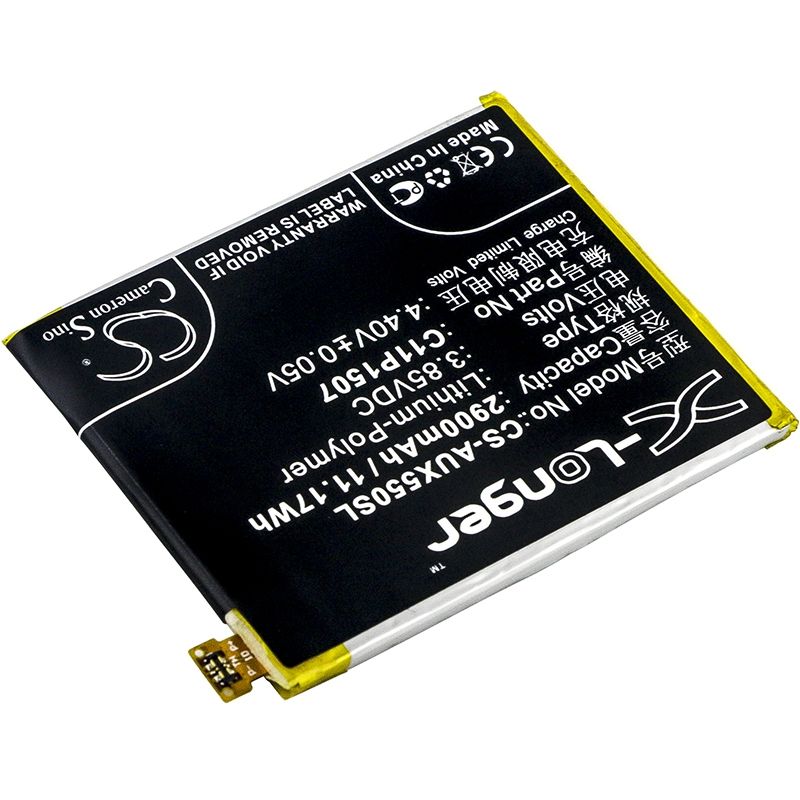 Li-Polymer Battery fits Asus, x550, zenfone zoom, zenfone zoom dual sim 3.85V, 2900mAh Mobile & SmartPhone Cameron Sino Technology Limited