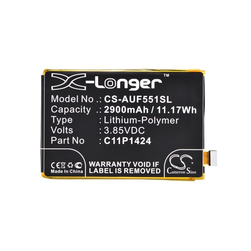 Li-polymer Battery Fits Asus, Z008d, Z00ad, Zb552kl 3.85v, 2900mah Mobile & SmartPhone Cameron Sino Technology Limited