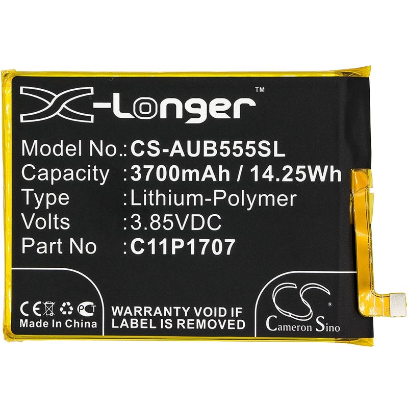 Li-polymer Battery Fits Asus, Zb555kl, Zenfone Max M1, Zenfone Max M1 Dual Sim 3.85v, 3700mah Mobile & SmartPhone Cameron Sino Technology Limited
