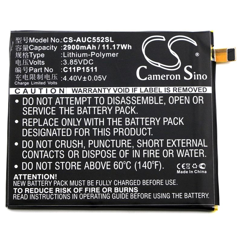 Li-polymer Battery Fits Asus, Zd552kl, Ze552kl, Zenfone 3 3.85v, 2900mah Mobile & SmartPhone Cameron Sino Technology Limited