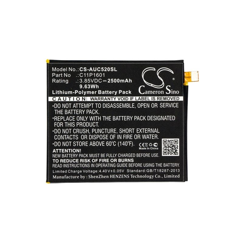 Li-Polymer Battery fits Asus, ze520kl, zenfone 3 5.2, zenfone 3 5.2 dual sim 3.85V, 2500mAh Mobile & SmartPhone Cameron Sino Technology Limited