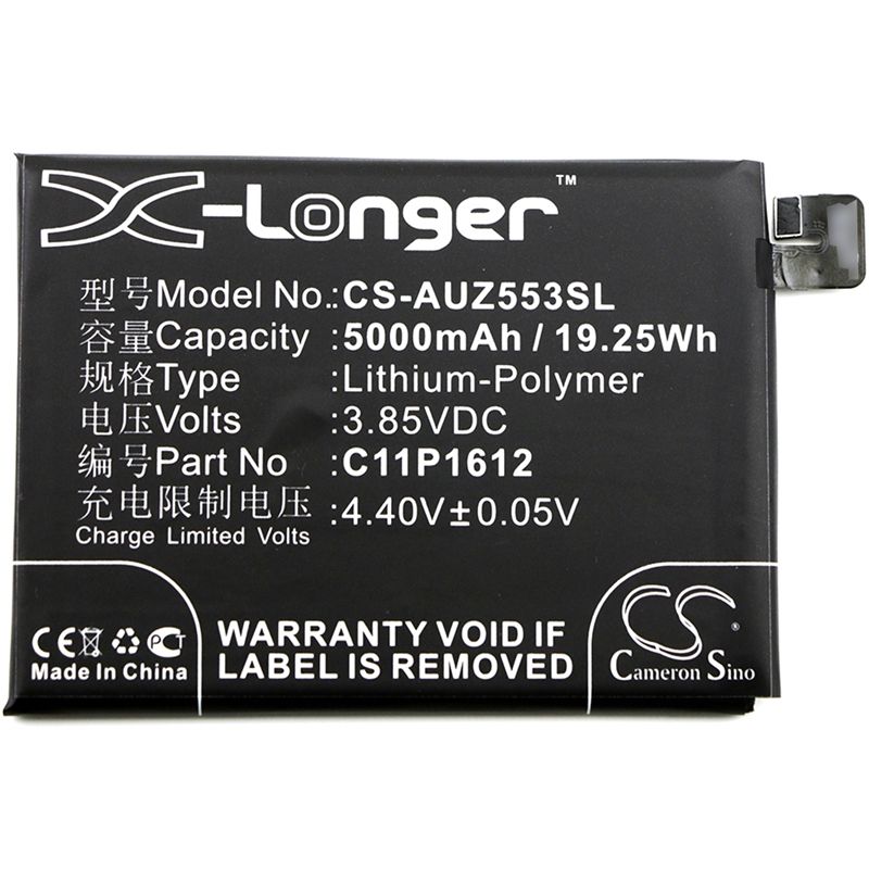 Li-polymer Battery Fits Asus, Ze553kl, Zenfone 3 Zoom, Zenfone 3 Zoom Dual Sim Lte 3.85v, 5000mah Mobile & SmartPhone Cameron Sino Technology Limited