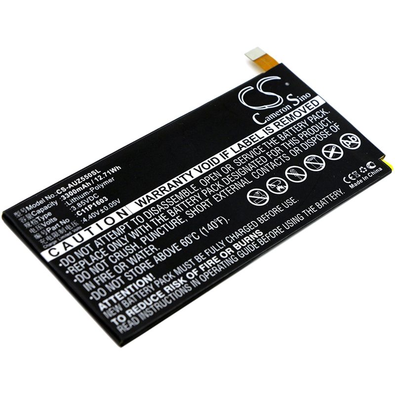 Li-Polymer Battery fits Asus, zenfone 3 deluxe 5.5, zenfone 3 deluxe 5.5 dual sim, zs550kl 3.85V, 3300mAh Mobile & SmartPhone Cameron Sino Technology Limited