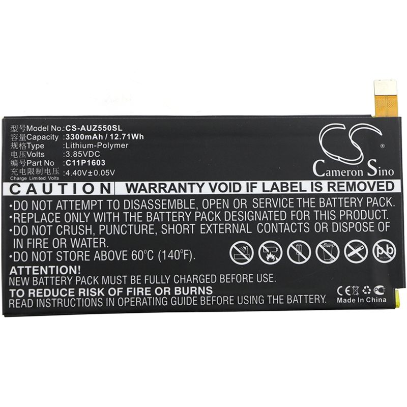 Li-Polymer Battery fits Asus, zenfone 3 deluxe 5.5, zenfone 3 deluxe 5.5 dual sim, zs550kl 3.85V, 3300mAh Mobile & SmartPhone Cameron Sino Technology Limited