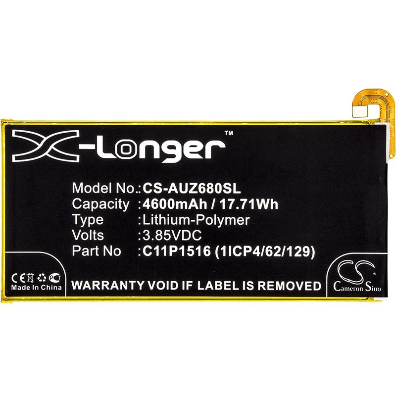 Li-Polymer Battery fits Asus, zenfone 3 ultra, zenfone 3 ultra dual sim, zu680kl 3.85V, 4600mAh Mobile & SmartPhone Cameron Sino Technology Limited