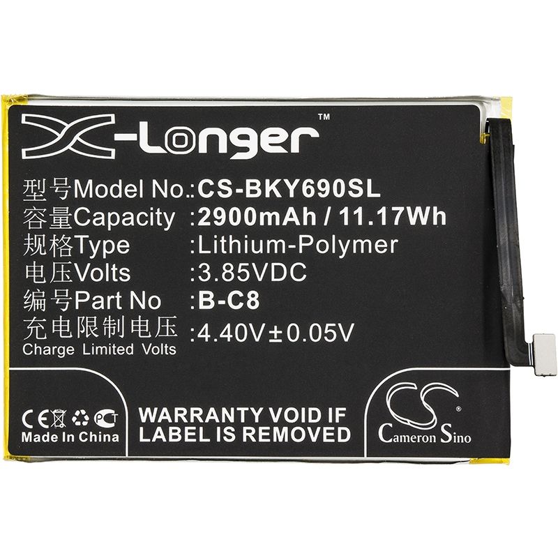 Li-Polymer Battery fits Bbk,1714, vivo y69, vivo y69 dual sim 3.85V, 2900mAh Mobile & SmartPhone Cameron Sino Technology Limited
