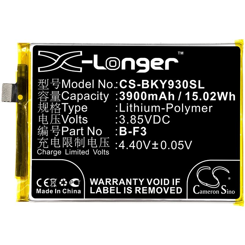 Li-polymer Battery Fits Bbk, V1815, V1818c, V1818ca 3.85v, 3900mah Mobile & SmartPhone Cameron Sino Technology Limited