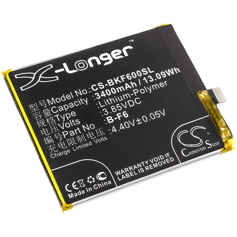 Li-Polymer Battery fits Bbk, v1821, vivo nex, vivo nex dual display 3.85V, 3400mAh Mobile & SmartPhone Cameron Sino Technology Limited