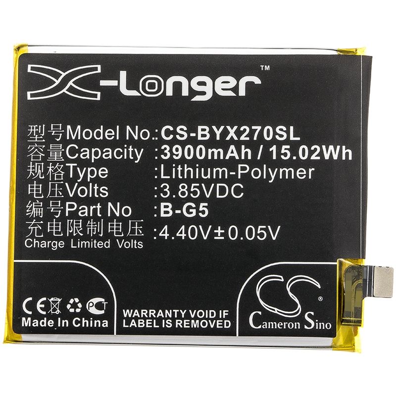 Li-Polymer Battery fits Bbk, v1829, v1829a, vivo x27 3.85V, 3900mAh Mobile & SmartPhone Cameron Sino Technology Limited