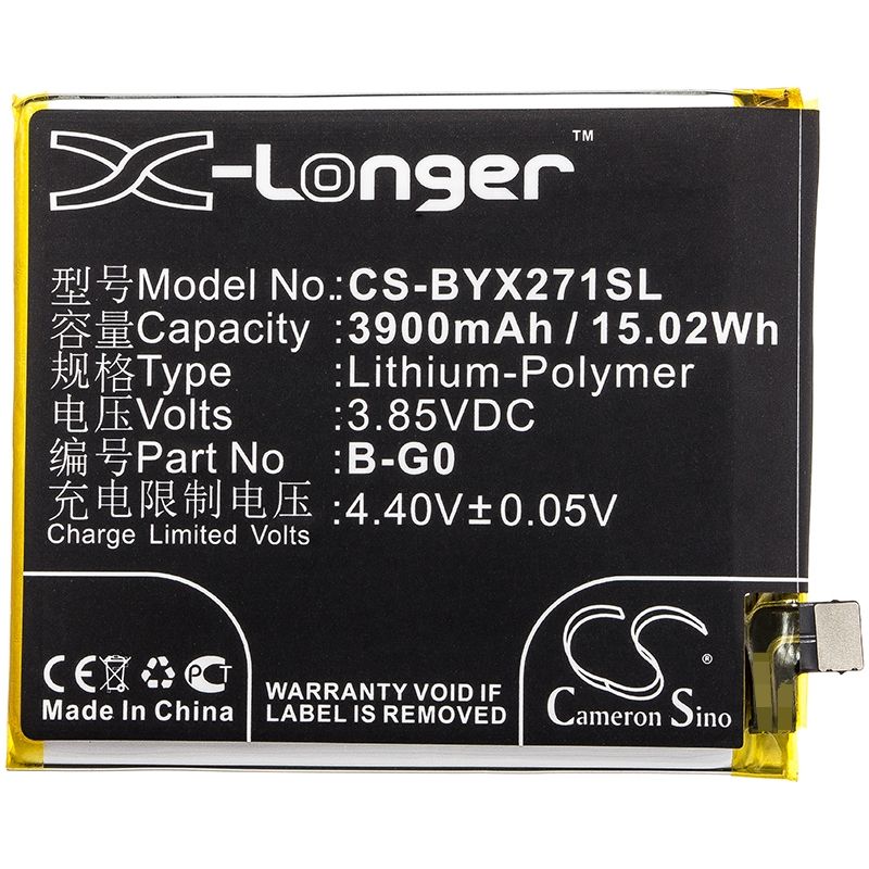 Li-Polymer Battery fits Bbk, v1836, v1836t, vivo x27 pro 3.85V, 3900mAh Communications Cameron Sino Technology Limited (Suspended)