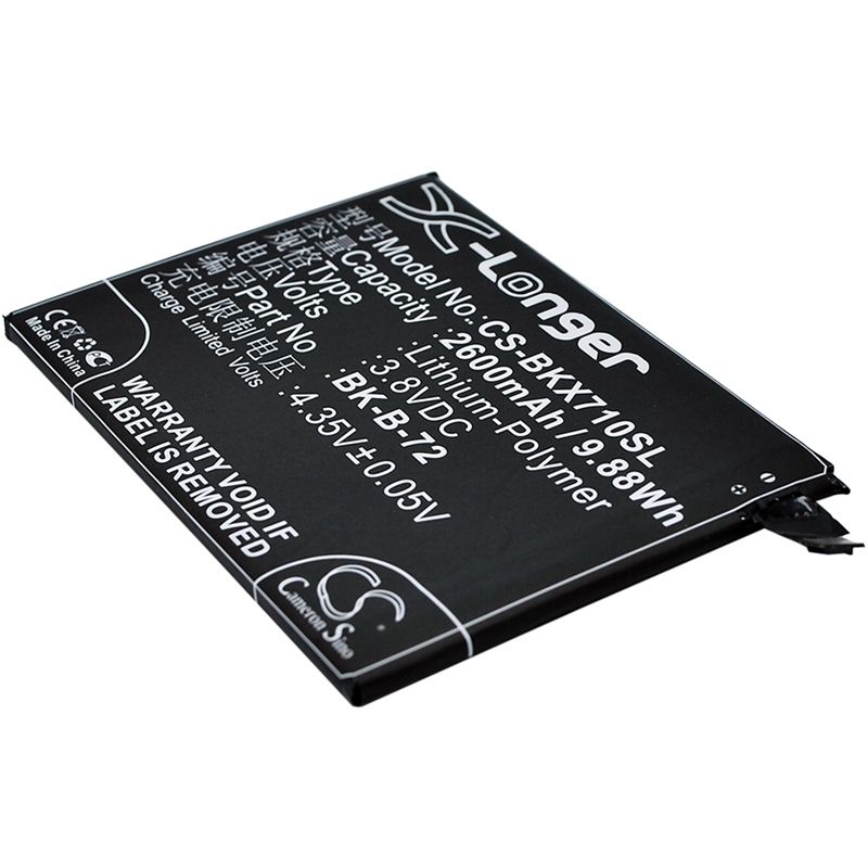 Li-Polymer Battery fits Bbk, vivo x710l 3.8V, 2600mAh Mobile & SmartPhone Cameron Sino Technology Limited