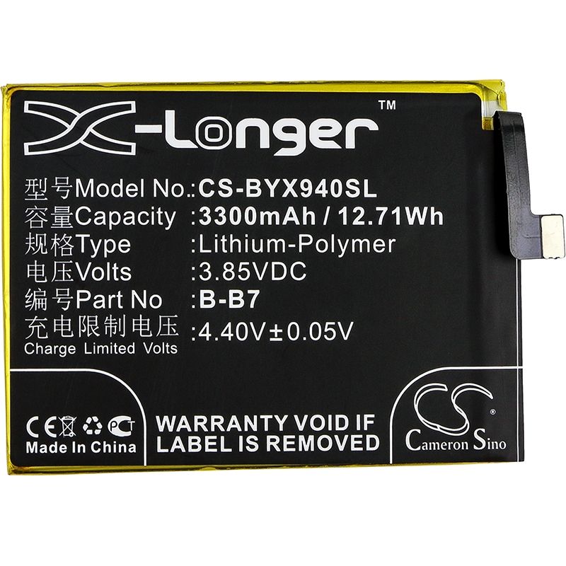 Li-Polymer Battery fits Bbk, vivo x9l, vivo x9s, vivo 3.85V, 3300mAh Communications Cameron Sino Technology Limited (Suspended)