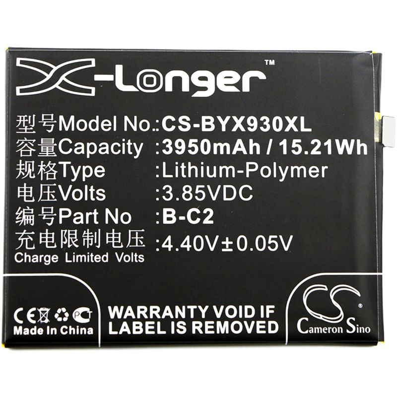 Li-Polymer Battery fits Bbk, vivo x9s plus, vivo, x9s plus 3.85V, 3950mAh Mobile & SmartPhone Cameron Sino Technology Limited