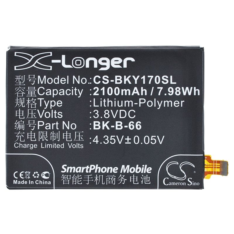 Li-Polymer Battery fits Bbk, vivo y17, vivo y17t, vivo y17w 3.8V, 2100mAh Mobile & SmartPhone Cameron Sino Technology Limited