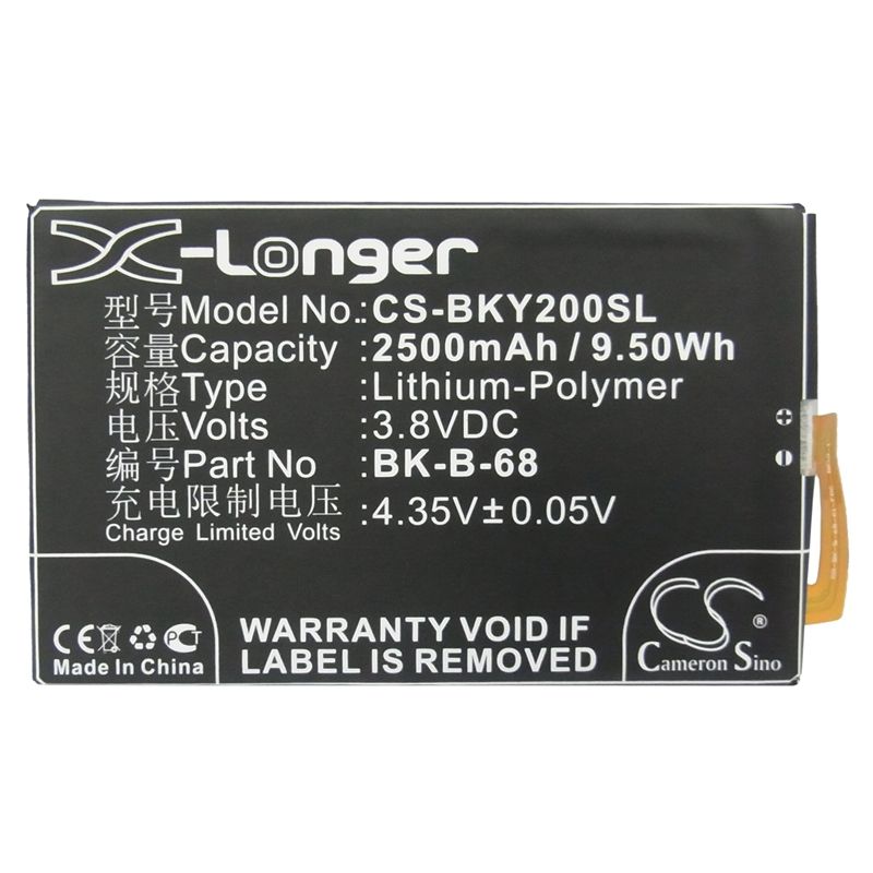 Li-Polymer Battery fits Bbk, vivo y20, vivo y20t, vivo y20w 3.8V, 2500mAh Mobile & SmartPhone Cameron Sino Technology Limited
