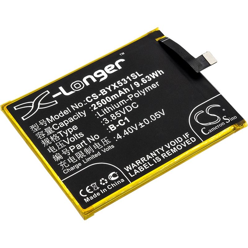 Li-Polymer Battery fits Bbk, vivo y53, vivo y53 dual sim, vivo 3.85V, 2500mAh Mobile & SmartPhone Cameron Sino Technology Limited